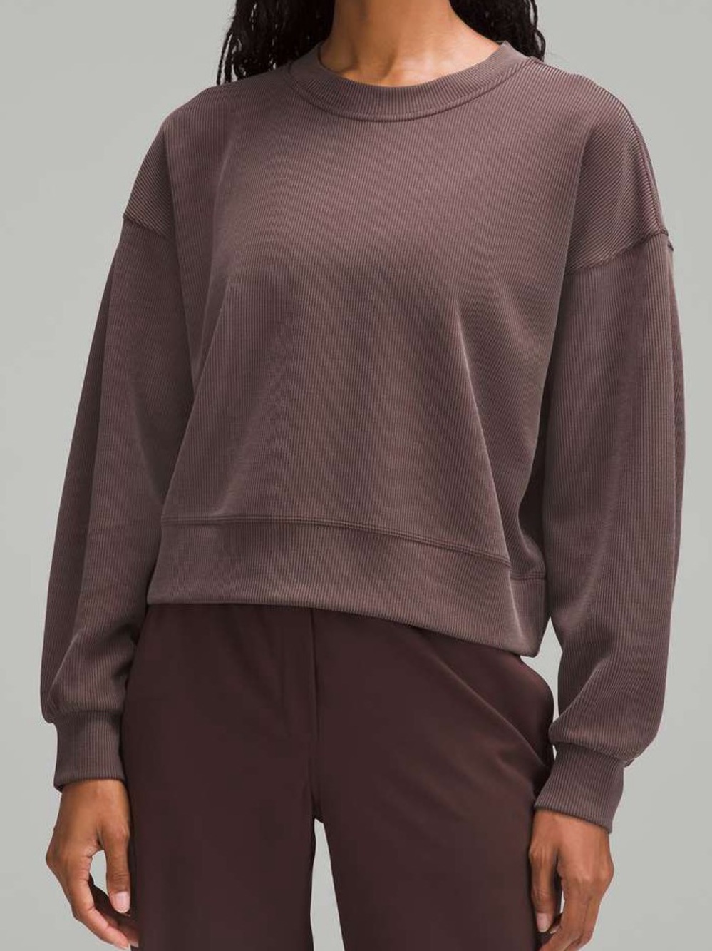Lululemon Ribbed Softstreme Perfectly Oversized Cropped Crew